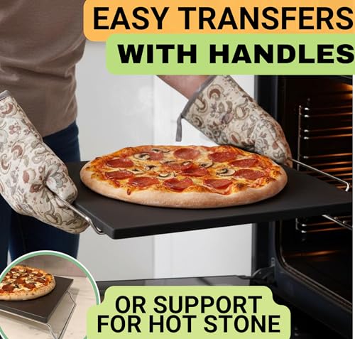 Easy Clean Non Stick 15 inch Ceramic Pizza Stone for Oven and Grill