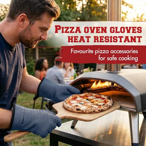 Silicone Pizza Oven Gloves (Night Ocean / One Size Fits Most)