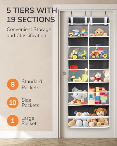 Over the Door Organizer (Dark Grey / 1 Pack-Extra Large)