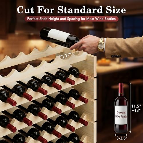 96 Bottles Stackable Modular Wine Rack (96 Bottle)