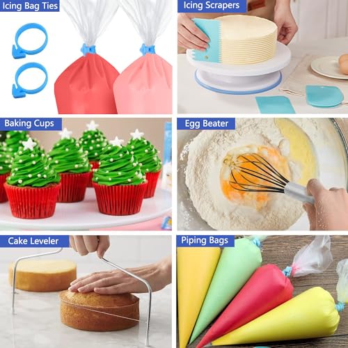 240PCS Cake Decorating Supplies Kits Cake Turntable (240PCS)