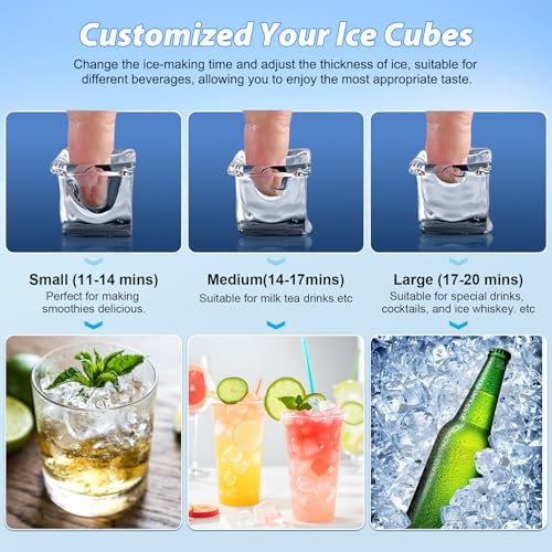 Under Counter Ice Maker (95Lbs/24H-Silver2)