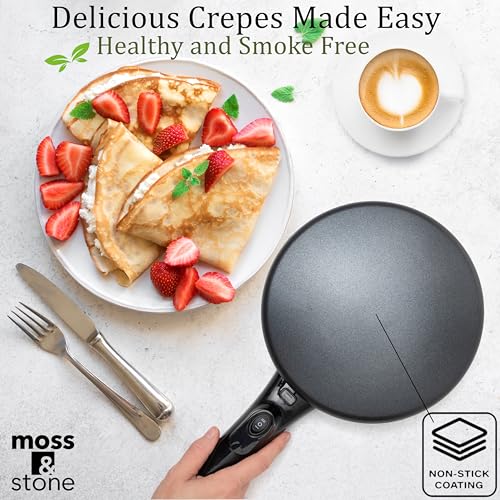 Cordless Electric Crepe Maker (8 Inch Cordless / Cardless / Black)
