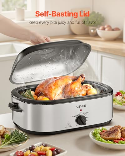 Roaster Oven 20QT Electric Roasting Pan (Silver / 20QT)
