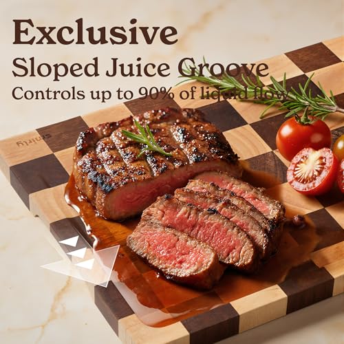 Cutting Board for Kitchen (Checkered / 4-Piece)