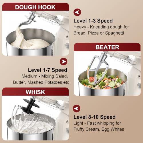4QT Electric Stand Mixer (Beige)