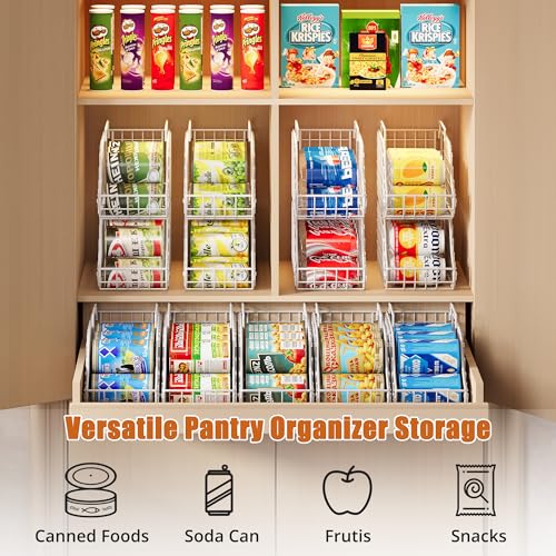 4 Pack Stackable Can Rack Organizer for Kitchen Pantry (4 Count)
