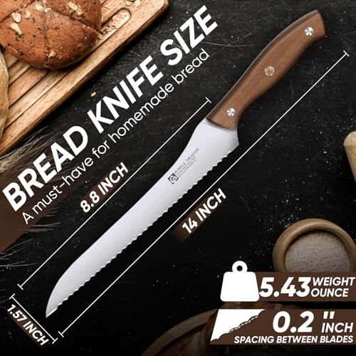 Bread Knife 9 Inch Serrated Knife