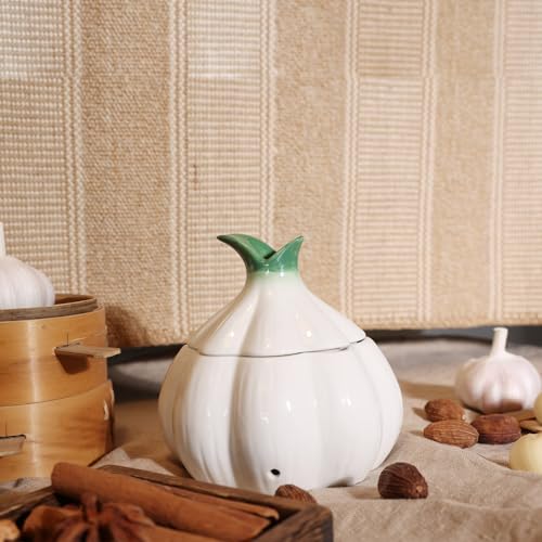 Garlic Keeper for Counter (white)