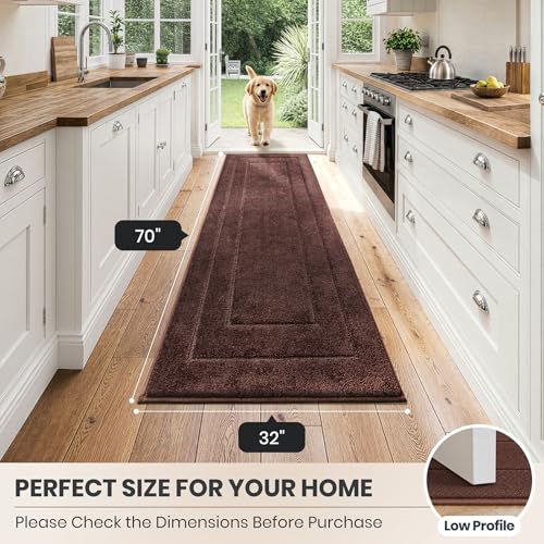 Hallway Runner Rug (Brown / 32" X 70" (Runner))