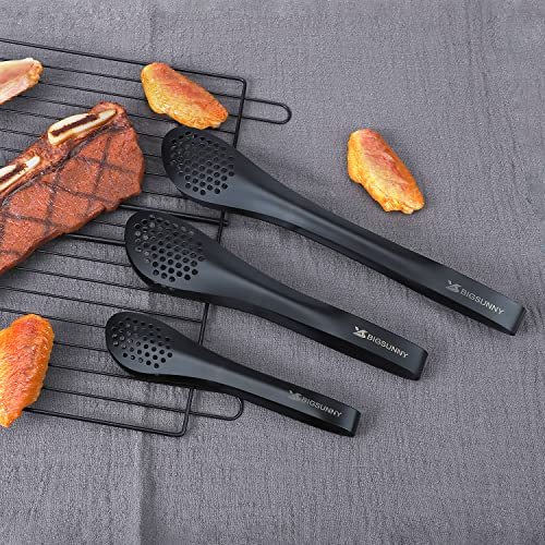 Kitchen Buffet Tongs (black 7" 9" & 11" Serving Tongs)