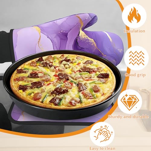Marble Oven Mitts and Pot Holders Set (4 Count)