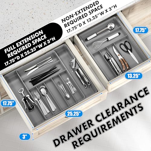 Expandable Kitchen Drawer Flatware Organizer