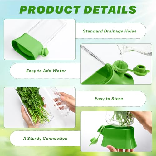 2 Pcs Herb Saver for Refrigerator Fresh Herb Keeper (Green)