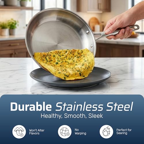 10 Pcs Tri Ply Stainless Steel Cookware Set