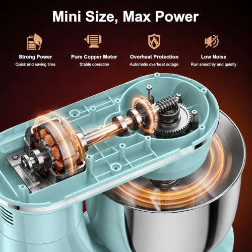 4QT Electric Stand Mixer (Blue)