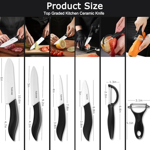 Ceramic Knives Set 6 Pack (6 Count)