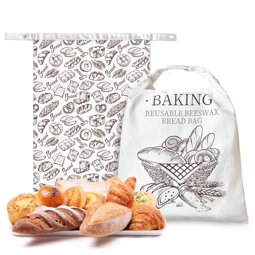 Reusable Beeswax Bread Bags (Bread pattern)