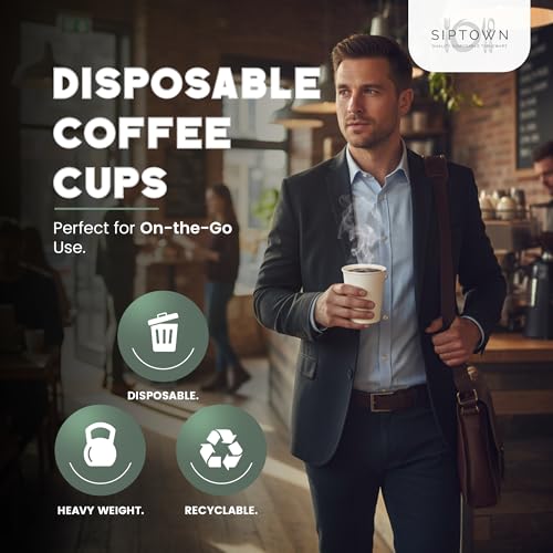 Paper Cups 20 oz 200 Pack for Coffee & Tea Made in USA (20oz - 200 Count)