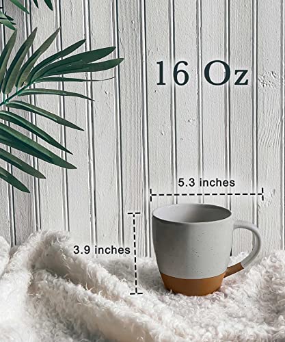 Ceramic Large Latte Mug Set of 4 (Earl Grey)