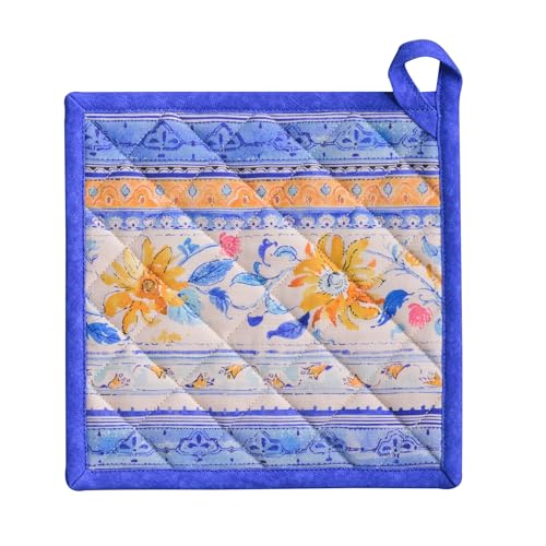 Pot Holders 100% Cotton Potholders (007 - Girassol / 8" x 8" (Pot Holder Pack of 1))