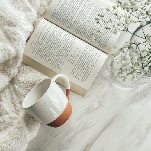 Ceramic Large Latte Mug Set of 4 (Vanilla White)