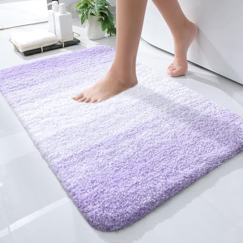 Small Bathroom Rugs 24x16 (24" X 16" / Light Purple)