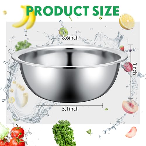 12 Pcs Stainless Steel Mixing Bowls Bulk