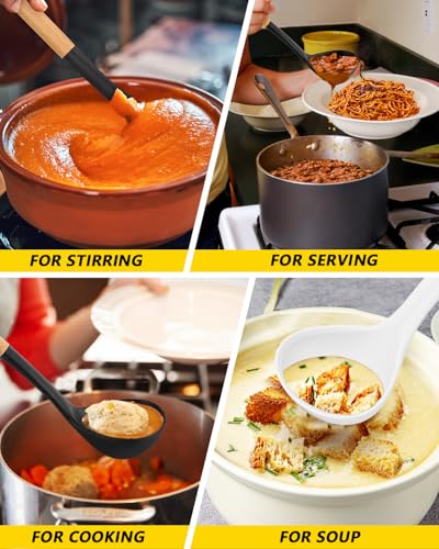 Silicone Soup Ladle Spoon Kitchen Utensils (2 Count)