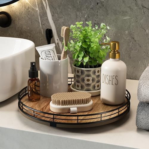 Acacia Wood 12" Lazy Susan Turntable Organizer for Table Top