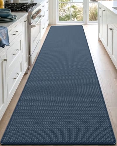 Kitchen Floor Mats Cushioned Anti Fatigue (Dark Blue / 94"l X 23"w X 0.4"th)