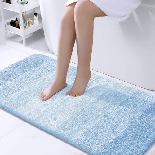 Bathroom Runner Rug 40x24 (40" X 24" / Sky Blue)