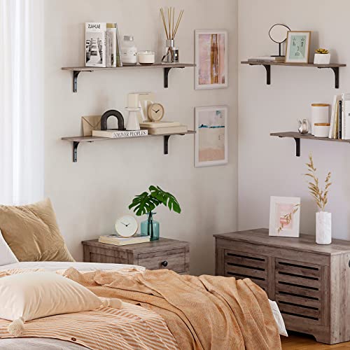 Long Wall Shelves (Greige / 39.4 Inch)