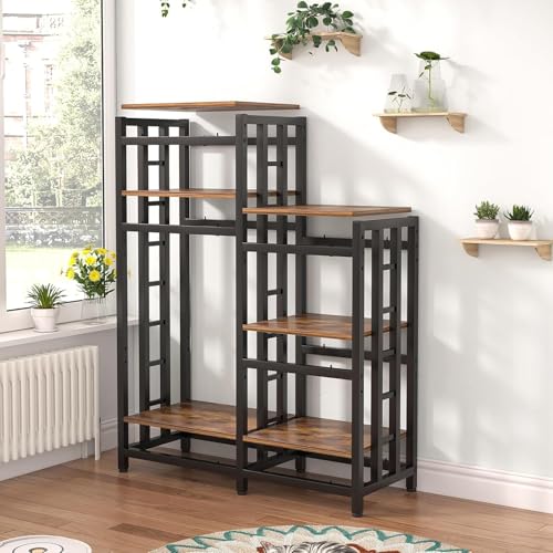 Kitchen Storage Shelf Bakers Rack (Brown No Wheels)