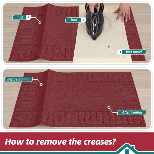 Kitchen Rugs Non Slip Washable 2PCS (15.83 Sq Ft)
