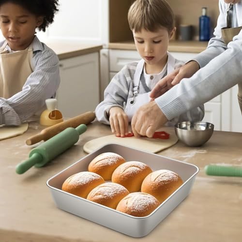 8 Pack 8 x 8 Inch Square Baking Cake Pan (8'' x 8'')