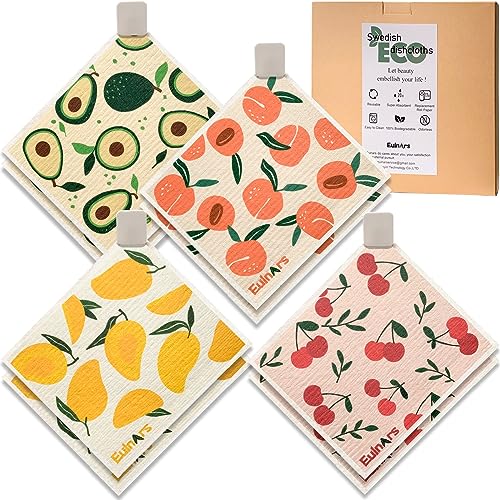 Swedish Dishcloths for Kitchen (Fruit Party)