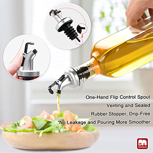Olive Oil Dispenser Bottle for Kitchen (Clear / 17 Ounces-3 Pack)