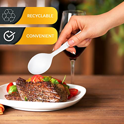 Heavy Weight Disposable Plastic Soup Spoons (Soup Spoons)