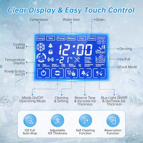 450 lbs High Output Commercial Ice Maker Undercounter Built (162 Count)