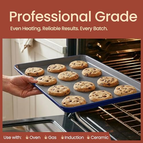 Bakken 8 Piece Ceramic Coated Bakeware Sets (Blue)