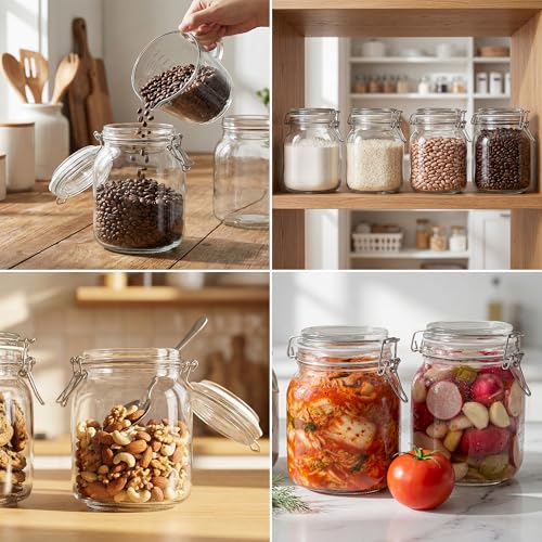 4 Pack Glass Canister Set