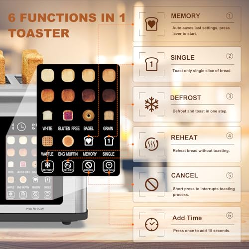4 Slice Toaster Touch Screen (Silver)
