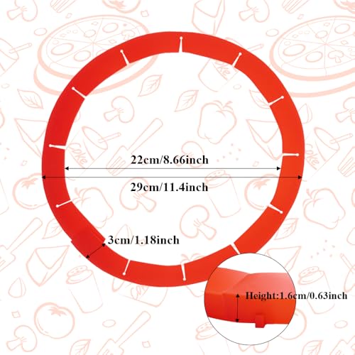 Adjustable Pie Crust Shields (Deep Red)