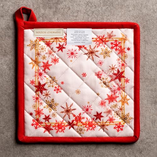 Pot Holders 100% Cotton Potholders (082 - Crystal Star / 8" x 8" (Pot Holder Pack of 1))