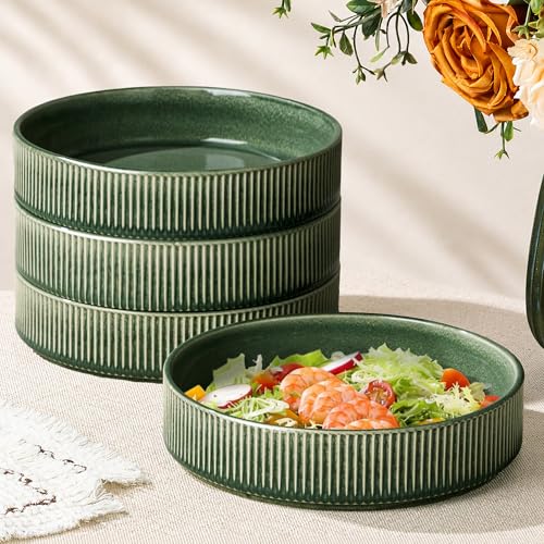 7.5 Inch Pasta Bowls Set of 4 (Set of 4 / Dark Green)