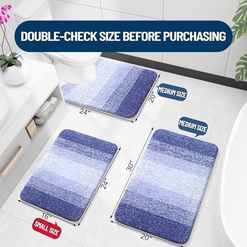 Bathroom Runner Rug 59x20 (59" X 20" / Blue-violet)