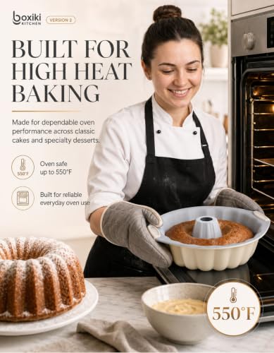 Ceramic Fluted Cake Pan (Cream)