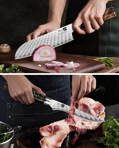5PCS Damascus Knife Set