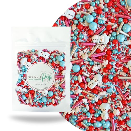 Oh Snow Cute Sprinkle Mix (Red, White, Icy Blue)